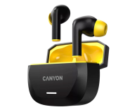 CANYON Słuchawki dokanałowe HEXAGON 7 TWS ANC+ENC Qi Czarno - Żółte - 1348432 - zdjęcie 2